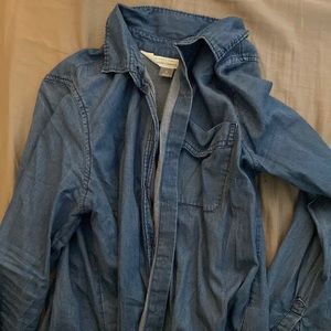 Jean button up top
